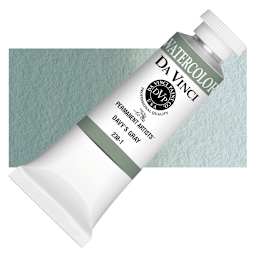 Da Vinci Artists' Permanent Watercolor - Davy's Gray, 37 ml tube and swatch