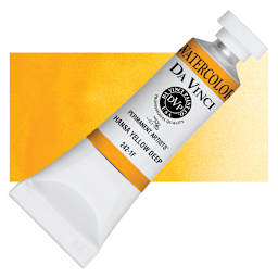 Da Vinci Artists' Permanent Watercolor - Hansa Yellow Deep, 15 ml tube and swatch