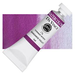 Da Vinci Artists' Permanent Watercolor - Manganese Violet (CL), 15 ml tube and swatch