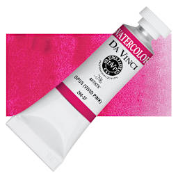 Da Vinci Artists' Permanent Watercolor - Opus (Vivid Pink), 15 ml tube and swatch