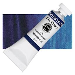 Da Vinci Artists' Permanent Watercolor - Prussian Blue, 15 ml tube and swatch