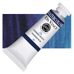 Da Vinci Artists Permanent Watercolor - Prussian Blue, 37 ml tube and swatch