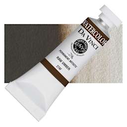 Da Vinci Artists' Permanent Watercolor - Raw Umber, 15 ml tube and swatch