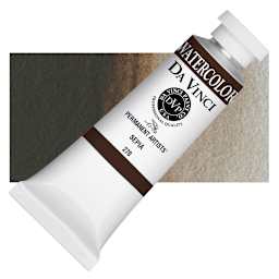 Da Vinci Artists' Permanent Watercolor - Sepia, 37 ml tube and swatch