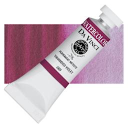 Da Vinci Artists' Permanent Watercolor - Thioindigo Violet, 15 ml tube and swatch