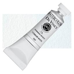Da Vinci Artists' Permanent Watercolor - Titanium White, 15 ml tube and swatch