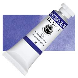 Da Vinci Artists' Permanent Watercolor - Ultramarine Violet, 37 ml tube and swatch