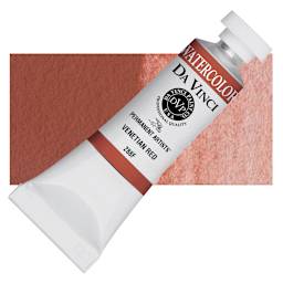 Da Vinci Artists' Permanent Watercolor - Venetian Red, 15 ml tube and swatch