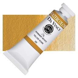 Da Vinci Artists' Permanent Watercolor - Yellow Ochre, 37 ml tube and swatch
