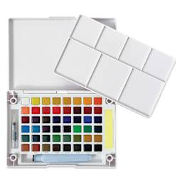 Sakura Koi Watercolor Half Pan - Set of 48 Sketch Box, Assorted Colors