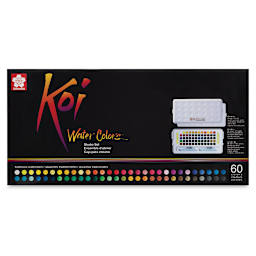 Sakura Koi Watercolor Studio Set - Set of 60 w/2 Brushes, Assorted Colors