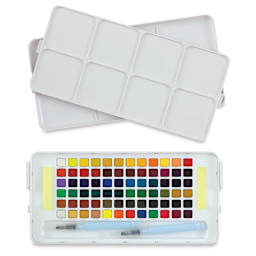 Sakura Koi Watercolor Studio Set - Set of 72 w/2 Brushes. Package open.