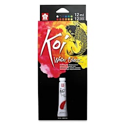 Sakura Koi Watercolor - Set of 12, Assorted Colors, 12 ml, Tubes (Front of packaging)