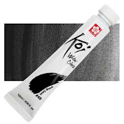 Sakura Koi Watercolor - Ivory Black, 12 ml Tube and swatch