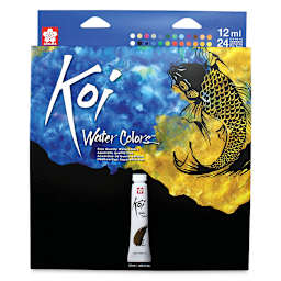  Sakura Koi Watercolor - Set of 24, Assorted Colors, 12 ml, Tubes (Front of packaging)