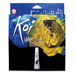 Sakura Koi Watercolor - Set of 24, Assorted Colors, 5 ml, Tubes (Front of packaging)