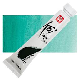 Sakura Koi Watercolor - Viridian Hue, 12 ml Tube and swatch