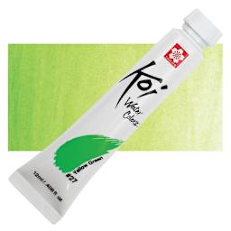 Sakura Koi Watercolor - Yellow Green, 12 ml Tube and swatch