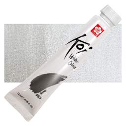 Sakura Koi Watercolor - Silver, 12 ml Tube and swatch