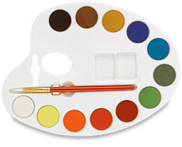 Richeson Opaque Watercolor Pan Set - Watercolor Palette Shaped Set