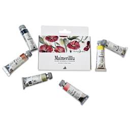 Maimeri Blu Artist Watercolors - Set of 6, Bloom Boldly with Sarah Simon TheMintGardener, 12 ml, tubes out of package