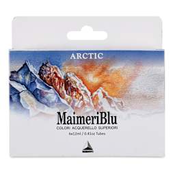 Maimeri Blu Artist Watercolor - Set of 6, Arctic, 12 ml Tubes front of package