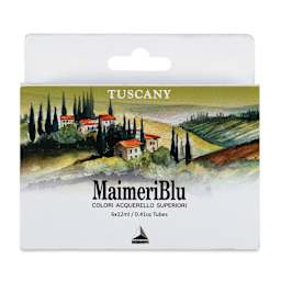 Maimeri Blu Artist Watercolor - Set of 6, Tuscany, 12 ml Tubes front of package