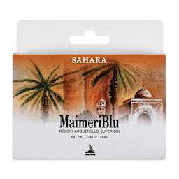 Maimeri Blu Artist Watercolor - Set of 6, Sahara, 12 ml Tubes front of package