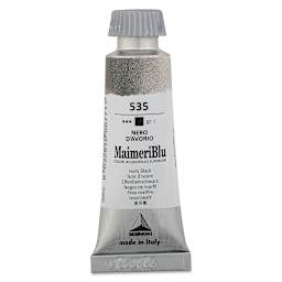 Maimeri Blu Artist Watercolor - Ivory Black, 12 ml Tube