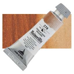 Maimeri Blu Artist Watercolor - Burnt Sienna, 12 ml Tube and swatch