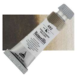 Maimeri Blu Artist Watercolor - Burnt Umber, 12 ml Tube and swatch