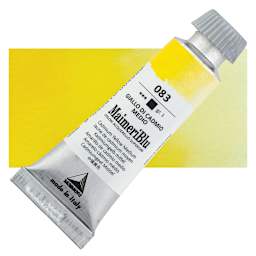 Maimeri Blu Artist Watercolor - Cadmium Yellow Medium, 12 ml Tube and swatch