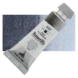 Maimeri Blu Artist Watercolor - Carbon Black , 12 ml Tube and swatch