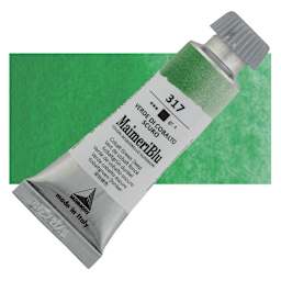 Maimeri Blu Artist Watercolor - Cobalt Green Deep, 12 ml Tube and swatch