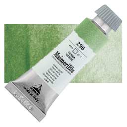 Maimeri Blu Artist Watercolor - Green Earth, 12 ml Tube and swatch