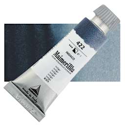 Maimeri Blu Artist Watercolor - Indigo, 12 ml Tube and swatch