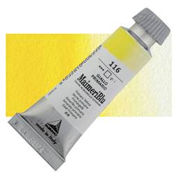 Maimeri Blu Artist Watercolor - Primary Yellow, 12 ml Tube and swatch