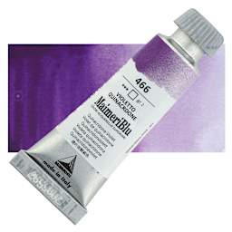 Maimeri Blu Artist Watercolor - Quinacridone Violet, 12 ml Tube and swatch