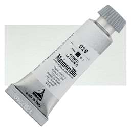 Maimeri Blu Artist Watercolor - Titanium White, 12 ml Tube and swatch