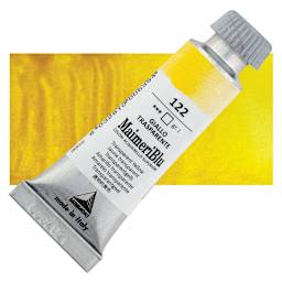 Maimeri Blu Artist Watercolor - Transparent Yellow, 12 ml Tube and swatch