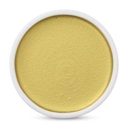 Yasutomo Traditional Japanese Watercolor Pan - Metallic Pale Gold, 2-1/4" Dia