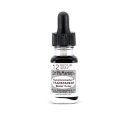 Dr. Ph. Martin's Synchromatic Transparent Watercolor Medium Gray 0.5 oz