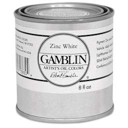 Gamblin Artist's Oil Color - Zinc White, 8 oz Can