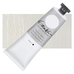 Gamblin Artist's Oil Color - Radiant White, 37 ml tube and swatch