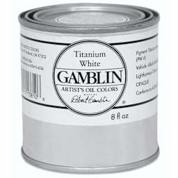 Gamblin Artist's Oil Color - Titanium White, 8 oz Can