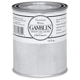 Gamblin Artist's Oil Color - Titanium White, 16 oz Can