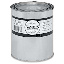 Gamblin Artist's Oil Color - Mars Black, 32 oz Can