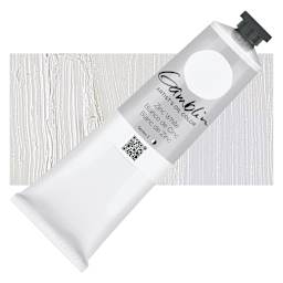 Gamblin Artist's Oil Color - Zinc White, 150 ml tube and swatch