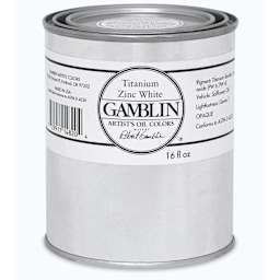 Gamblin Artist's Oil Color - Titanium-Zinc White, 16 oz Can