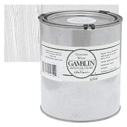 Gamblin Artist's Oil Color - Titanium White, 32 oz Can and swatch